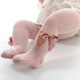 to 6 Years Summer Knitted Mesh Pantyhose For Princess Ultrathin Breathable Large Bowknot Tights For Girls Cotton Kids