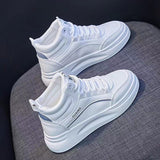 High Help Small White Shoes 2025 Spring And Autumn New Burst Students Show High Thin Sports