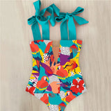 Piece Swimsuit 2021 New Cute Swimwear Women Bow Swimwear Hollow Out Bathing Suit Back crisscross Monokini