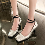 Women's Shoes 2025 New Shallow Mouth Square Head Kitten Heel Single Shoe