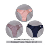 Cotton Brazilian Women's Panties V Waist G-String Underwear Women T Back Underpants Intimate Lingerie Women's