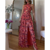 Women's Clothing New Hanging Neck Hollow Folded Folded Floral