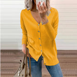 Zingj And Winter New Knit Cardigan Female Loose Jacket With Woolen Sweater V-Neck Sweater Coat Women's Clothing-Outfit