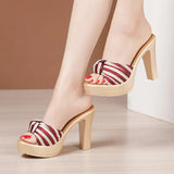 Sandals Slippers Women Wear Summer 2023 New Thick-Soled Waterproof Platform Fish Mouth Fashionable One-Word