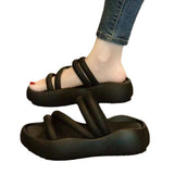 Zingj New Pregnant Women Step On Excrement Slippers Female Summer Wear Platform Beach Sandals Fashion Women