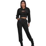 Autumn/Winter Hoodie Loose Vest Hoodie Sports Slow Running Three-Piece Suit
