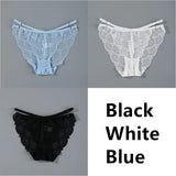 Lace Panties Ice Silk Seamless Panty Women Low Rise Sexy Transparent Floral Briefs Soft Cotton Crotch Underpants