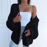 Cardigan Knitwear Distressed Long Sleeve Loose