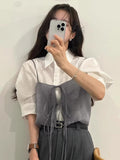 Zingj Chic Summer Niche Design Sense Square Tie Loose Casual Versatile Wear Short Vest Sling