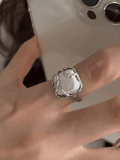 Irregular Geometric Cuff Ring- Outfit