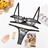 Sex Lingerie Sexy Women's Embroidery Mesh Lace Brae Lingerie