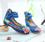 Zingj He Clothes With Embroidered Cloth Shoes Wedding Shoes Shallow Mouth Low Heel Spring And Autumn Women Single Shoes Dance
