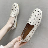 Shoes Women 2025 Summer New Large Square Head Shallow Flat Shoes Soft Soles Pregnant Women's Singles