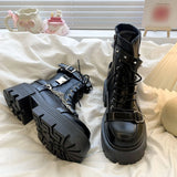 Chain Rivets Sweet And Cool Ins Diablo Martin Boots 2025 New Small Mangour Height JK Punk