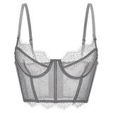 Amazing Shaper Bra Women 's Embroidery Bralette Adjustable Shoulder Strap Removable Ultra-thin Underwear Ladies