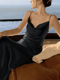 Satin Slip Maxi Dress-Outfit