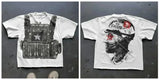 Street Printed Large T-Shirt Gothic 2025 Graphics T-Shirt Y2k Blouse Armed Gothic Men's Short Sleeves 211-1-Outfit