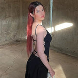 Zingj Sexy Hot Girl Collenless Top Summer Hot Women's Wear Bare Back Cross Strap Jumpsuit