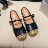 Evening Wind Soft Bottom Shallow Mouth Mary Jane Shoes Female 2025 New Spring / Summer One-Word Belt Vintage French Flat