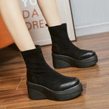 New Elastic Socks Boots Boots Fashion Boots Women's Shoes Platform Leisure Middle-Aged Mother Martin