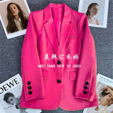 Suit Jacket Woman 2025 Spring And Autumn New Leisure Temperament Fried Street Suit Korean Version Suit Suit Dress
