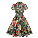 Robe De Cocktail Pinup Rockabilly Dress Midi Cotton Tunic Sundress Causal Vintage 60s 50s Big Swing Summer Party