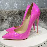 orange concise 12cm 10cm 8cm super high heels pointed toe customize handmade work party wedding lady pumps QP179