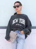 Washed Faded Sweatshirt Women Autumn Winter Vintage Hoodies Fashion Sweatshirts Tops 2021 Femme Oversize