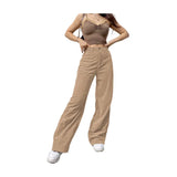 Corduroy Wide Leg Casual Female Autumn