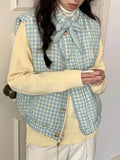 Blue Plaid Vest- Outfit
