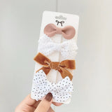 New Leopard Printed Bowknot Hair Clips For Cute Girls Lace Handmade Hairpins Boutique Barrettes Kids Hair