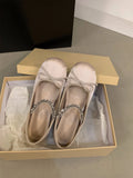 Zingj Pink Ballet Single Shoes Women's Shoes 2024 New French Spring And Fall Mary Jane Gentle Evening Shoes-Outfit
