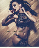 Sex Lingerie Sexy Eyelash Lace Perspective Hanging Neck Lingerie