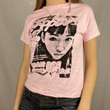 Gothic Print T-shirt Women Long Sleeve Slim Fit Crop Top Y2K Aesthetic Spring Autumn Sweats Tees Top Harajuku