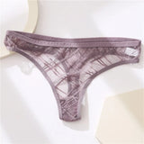 Mesh Women's Thongs Low Rise Waist G-String Female Transparent Panty Hollow Out T-Back Girl Intimate Underwear