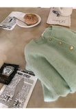 Knitted Heart Buttoned Cardigan- Outfit