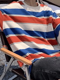 Vintage Striped Pullover Sweatshirt- Outfit
