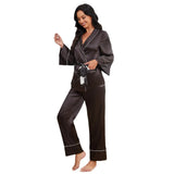 Zingj Female Autumn / Winter Ice Lace Long Sleeve Trousers Suit Women's Home