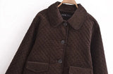Brown Quilted Overshirt- Outfit