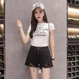 Fashion Summer Mini Casual High Waist Sexy Women's Jeans Short Pants Denim Shorts Distressed Hot Vintage Aesthetic