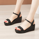 Heel Sandals For Women In 2023 New Muffin Soles With Thick Soles Are Fashionable Open Toe Anti-Skid Size