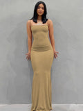 Strap Backless Long Maxi Dresses Party Club Vacation Outfits for Women Sexy Casual Summer Dress 2022 Wholesale