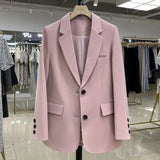 Zingj Small Suit Female Coat Casual Small Loose Korean Version Of The Small Suit Female Design Sense Suit Small Suit Coat