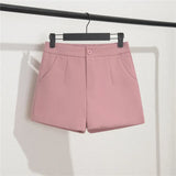 Zingj High Waist Shorts Female Spring And Summer New Korean Version Fashion Loose Wide Legs Show Thin Outside Wear A-Word Black Casual