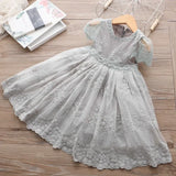 Girls Dress 2021 Girls Clothes Princess Party Dress Backless Lace Tutu Layered Dress Elegant Ceremony Teenage