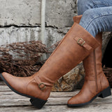 Side With Pointed Female Boots 2025 Autumn And Winter New High Barrel But Knee Out