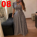 Spring Autumn Bohemia Flower Print Women's Dress Cuasla Hollow Out Long Sleeve Maxi Dresses Fashion Tunic Party Dress