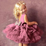 Year Old Baby Girls Dress for Newborn Girls Clothes Big Bowknot Formal Baby Girl Birthday Party Dress Christening Gown