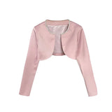Pink Satin Diamanté Cami Straight Mini Dress And Crop Coat- Outfit