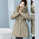 Send To Overcome The Female Long Korean Version Loose Cotton-Padded Clothes 2024 New Winter Add Velvet Add Thick Waist Cotton Coat Tide-Outfit